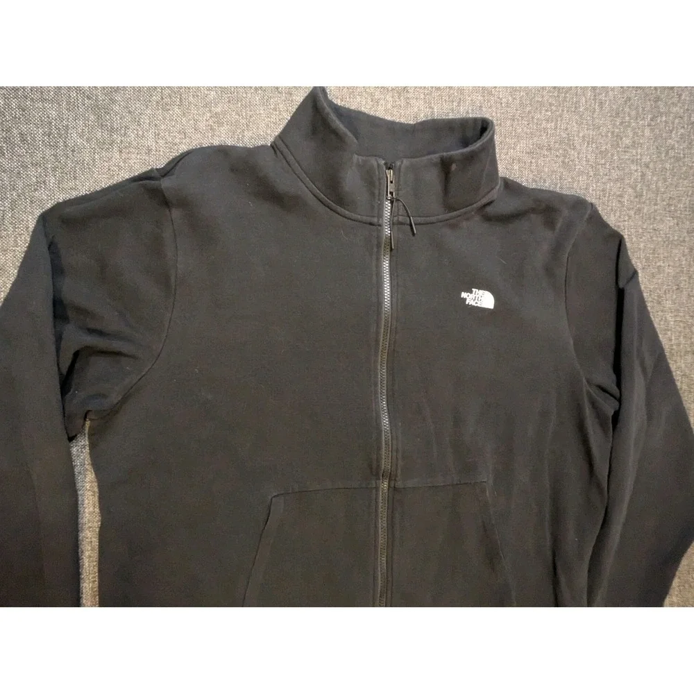 The North Face Mens XL Jacket Full Zip Logo Size XL Black Outdoor Sweatshirt